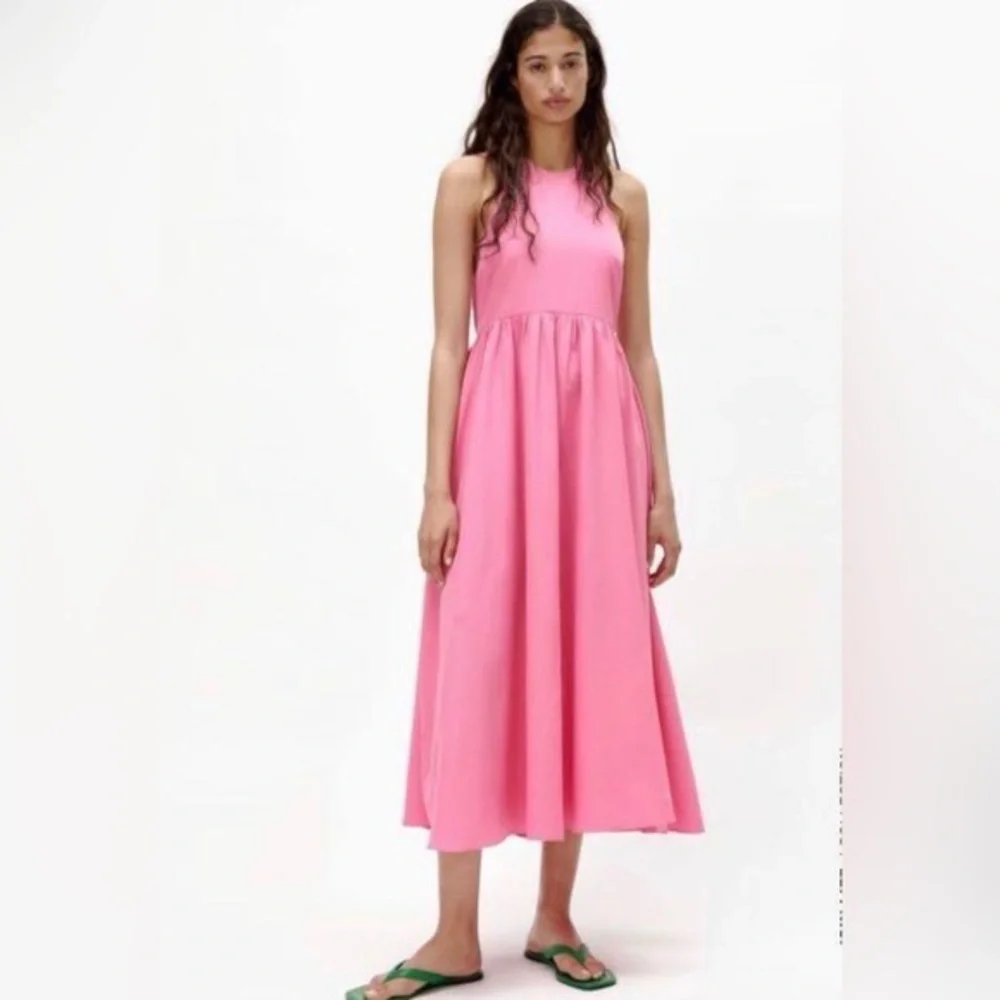New Zara Elegant Pink Sleeveless Dress - Picture 1 of 10